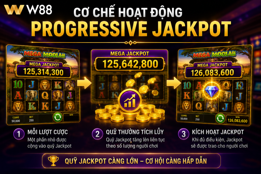 Cơ chế hoạt động của Progressive Jackpot trong trò chơi nổ hũ