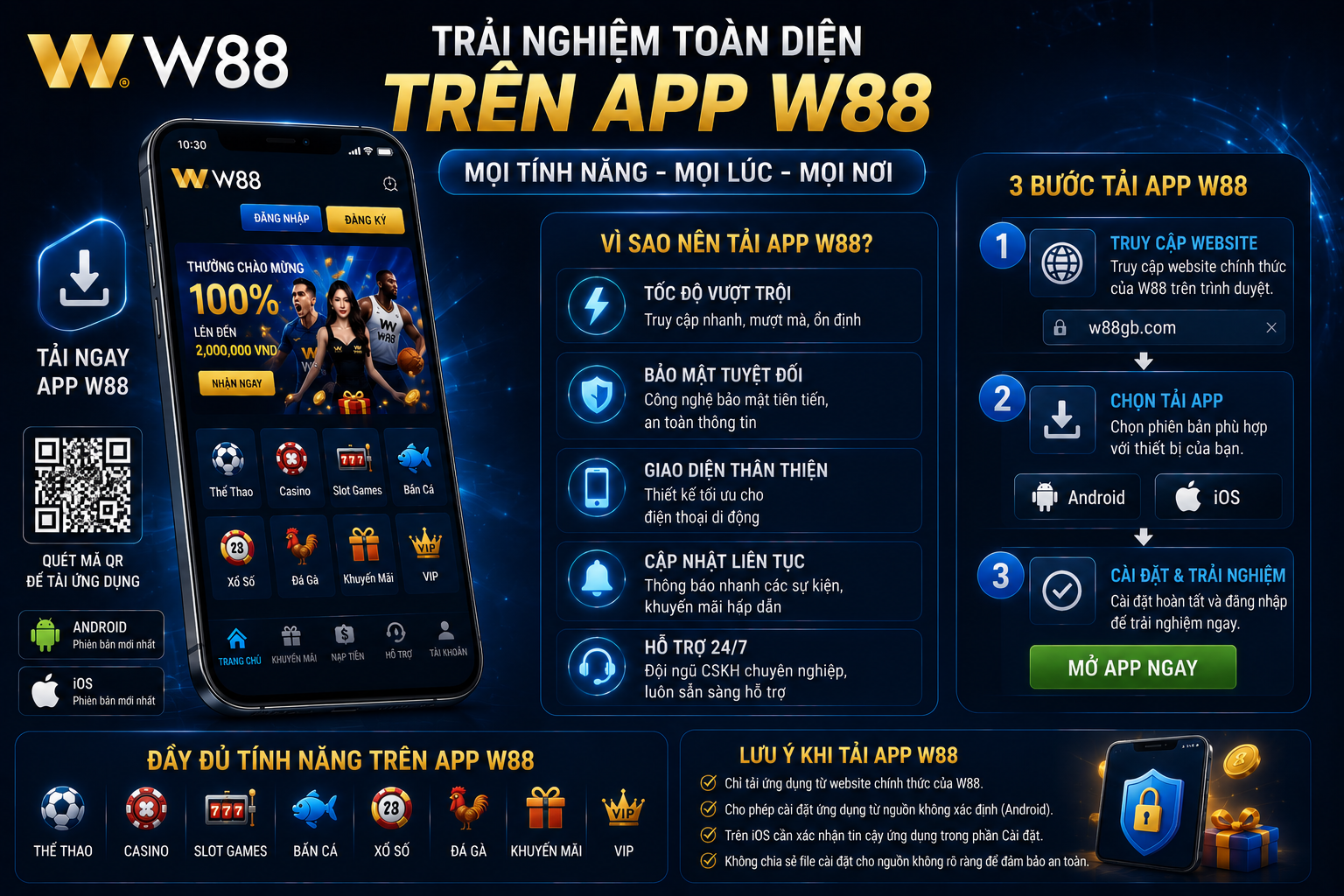 Người dùng trải nghiệm App W88 trên điện thoại mọi lúc mọi nơi