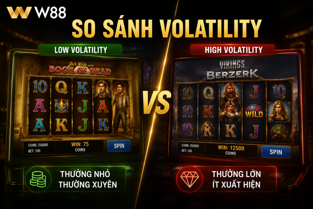 So sánh game Volatility thấp và Volatility cao