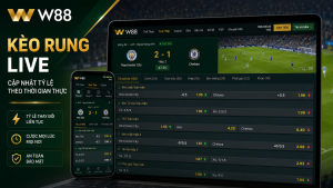 Giao diện kèo rung bóng đá tại W88